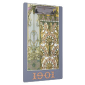 Art Nouveau alphonse mucha florale art 1901 Klemmbrett (Rechts)