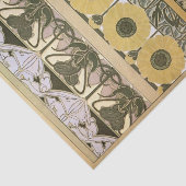 Art nouveau alphonse mucha fuschia sunflower flora seidenpapier (Ausschnitt)