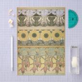 Art nouveau alphonse mucha fuschia sunflower flora seidenpapier (Handwerk)