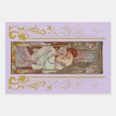 Art Nouveau Alphonse Mucha Geschenkpapier Set (Vorderseite 3)