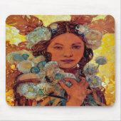 Art Nouveau Alphonse Mucha - Indianerin Mousepad (Vorne)