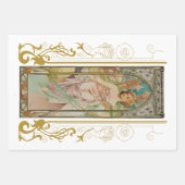 Art Nouveau Alphonse Mucha - Morgens Erwachen Geschenkpapier Set (Vorderseite 2)