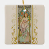 Art Nouveau Alphonse Mucha - Morgens Erwachen Keramikornament (Vorderseite)