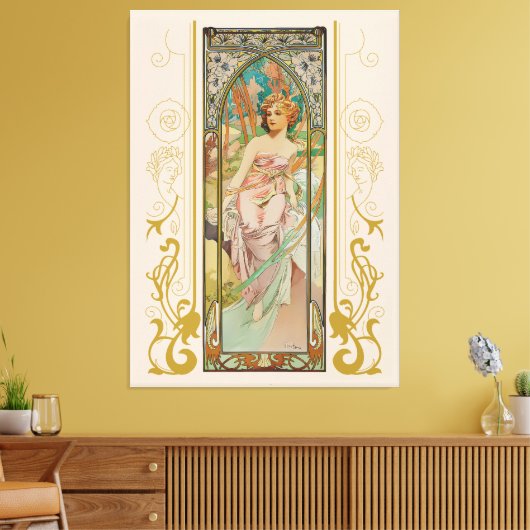 Art Nouveau Alphonse Mucha - Morgens Erwachen Leinwanddruck (Insitu (Wohnzimmer))
