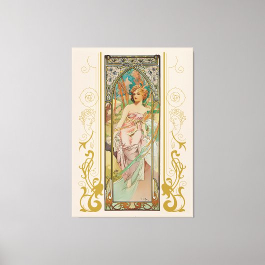 Art Nouveau Alphonse Mucha - Morgens Erwachen Leinwanddruck (Vorderseite)