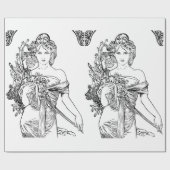 Art Nouveau Alphonse Mucha Packpapier (Flach)