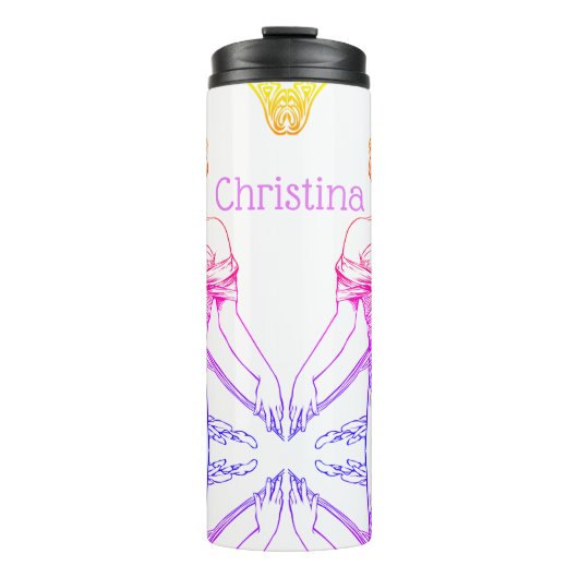 Art Nouveau Alphonse Mucha Thermosbecher (Vorderseite)