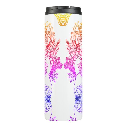 Art Nouveau Alphonse Mucha Thermosbecher (Rückseite)