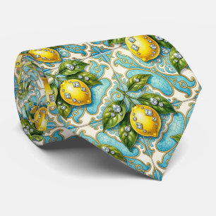 Art Nouveau Amalfi Zitrone Mediterranean Diamanten Krawatte