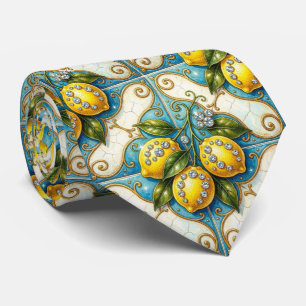 Art Nouveau Amalfi Zitrone Mediterranean Diamanten Krawatte