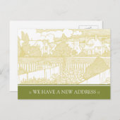 Art Nouveau Änderung der Adresse Postkarte (Vorne/Hinten)