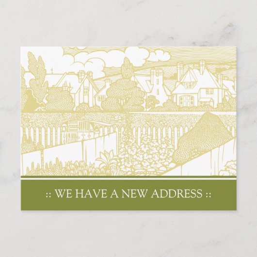 Art Nouveau Änderung der Adresse Postkarte (Vorderseite)