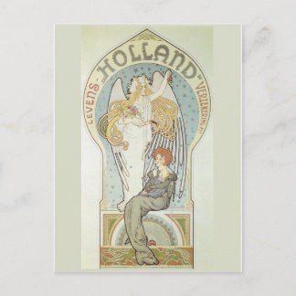 Art Nouveau Angel und Mutter Postkarte