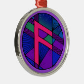 Art Nouveau Ansuz Rune of Inspiration Ornament Aus Metall (Rechts)