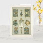 Art Nouveau anton seder drestable Karte (Gelbe Blume)