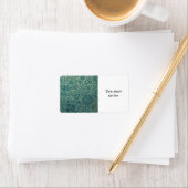 Art Nouveau,aquamarin,William Morris-Stil, floral, Adressaufkleber (Insitu)