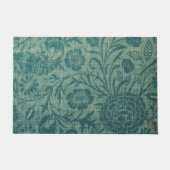 Art Nouveau,aquamarin,William Morris-Stil, floral, Fußmatte (Vorderseite)