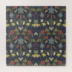 Art Nouveau Aquilegia: Dunkle Blumen Puzzle