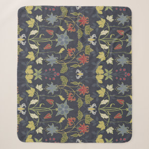 Art Nouveau Aquilegia: Dunkle Flora Sherpadecke