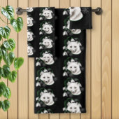 Art Nouveau Arctic White Fox Badhandtuch Set