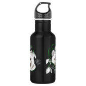 Art Nouveau Arctic White Fox Edelstahlflasche (Vorderseite)
