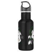 Art Nouveau Arctic White Fox Edelstahlflasche (Rückseite)