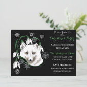 Art Nouveau Arctic White Fox Einladung (Stehend Vorderseite)