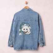 Art Nouveau Arctic White Fox Jeansjacke (Hangar)