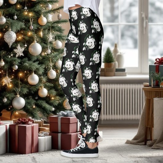 Art Nouveau Arctic White Fox Leggings