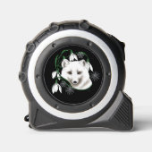 Art Nouveau Arctic White Fox Maßband (Vorderseite)