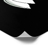 Art Nouveau Arctic White Fox Poster (Ecke)