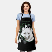 Art Nouveau Arctic White Fox Schürze (Getragen)
