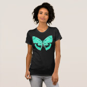 Art Nouveau Art Butterfly Aqua T-Shirt (Vorne ganz)