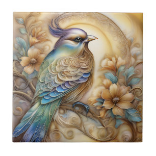 Art Nouveau Art Deco Keramik Tile Decoviale Bird Fliese
