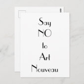 Art Nouveau Art Deco Postkarte (Vorne/Hinten)