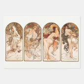 Art Nouveau, Art Deco, Saison, Deco Mucha Geschenkpapier Set (Vorderseite 2)