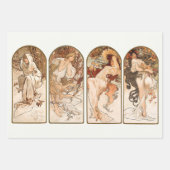 Art Nouveau, Art Deco, Saison, Deco Mucha Geschenkpapier Set (Vorderseite)