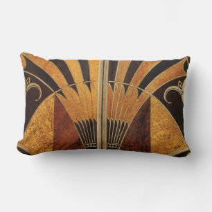 Art Nouveau,art Deko, Vintag, Mehrholzfarben, Lendenkissen