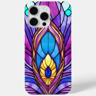 Art Nouveau Art verkleidet Glass Peacock Feather Case-Mate iPhone Hülle