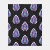 Art Nouveau Art verkleidet Glass Peacock Feather Fleecedecke (Vorderseite)