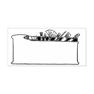 Art Nouveau Artist Brushetikett oder Stationery Gummistempel