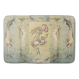 Art Nouveau Atlantis Mermaids #59 Badematte
