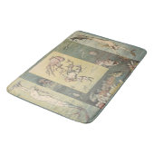 Art Nouveau Atlantis Mermaids #60 Bath Mat Badematte (Schrägansicht)