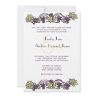 Art Nouveau Aubergine Limette Weinberg Hochzeit