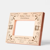 Art Nouveau Baby's First Christmas Custom Geätzte Rahmen (Links)