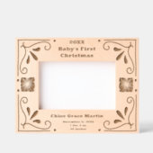 Art Nouveau Baby's First Christmas Custom Geätzte Rahmen (Vorderseite)