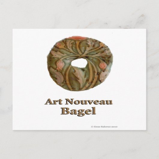 Art Nouveau Bagel Postkarte (Vorderseite)