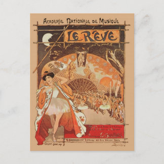 Art Nouveau Ballet Steinlen Reve Japanischer Tanz Postkarte