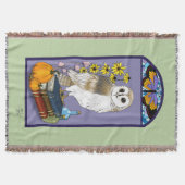 Art Nouveau Barn Owl Pumpkins Bücher Decke (Vorderseite)