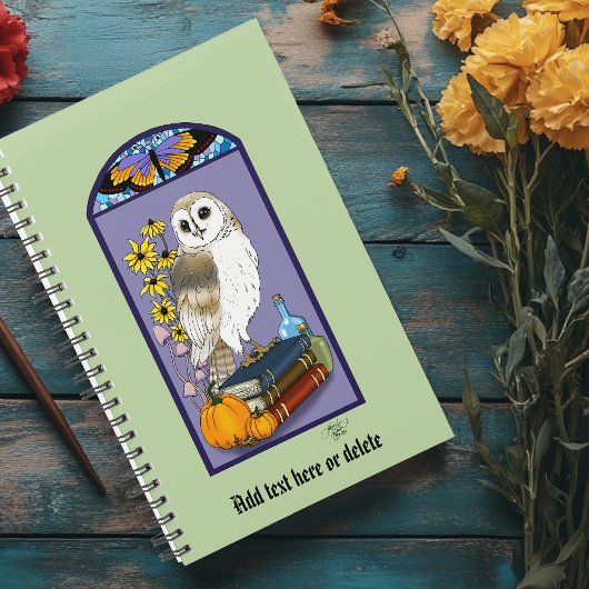 Art Nouveau Barn Owl Pumpkins Bücher Planer